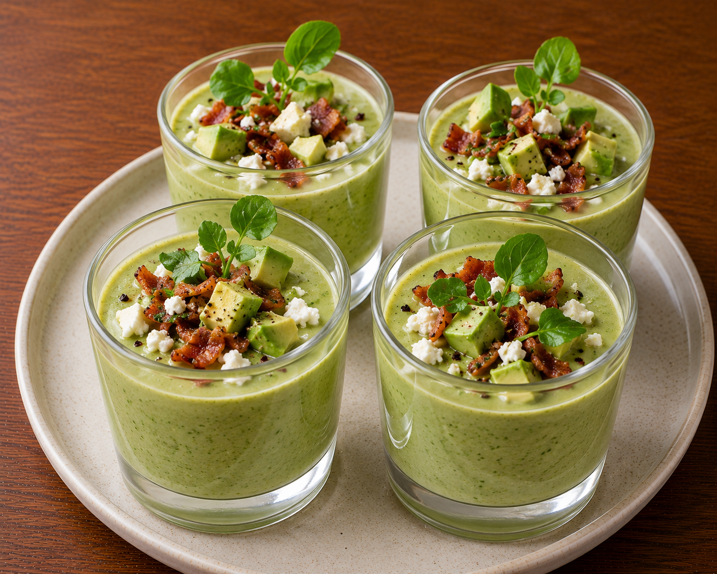Gaspacho de Cresson et d’avocat Gaspacho de Cresson et d’avocat