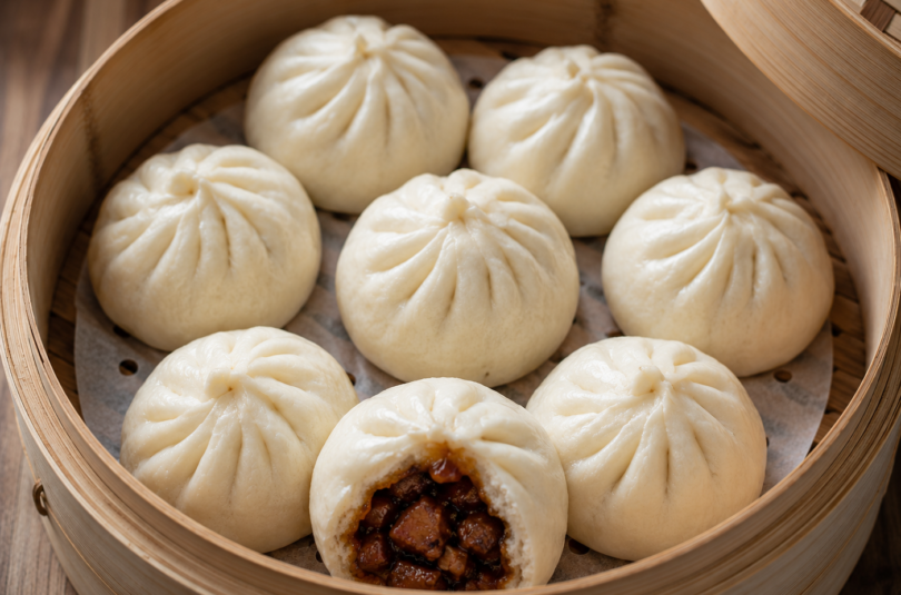 Bao au porc laqué