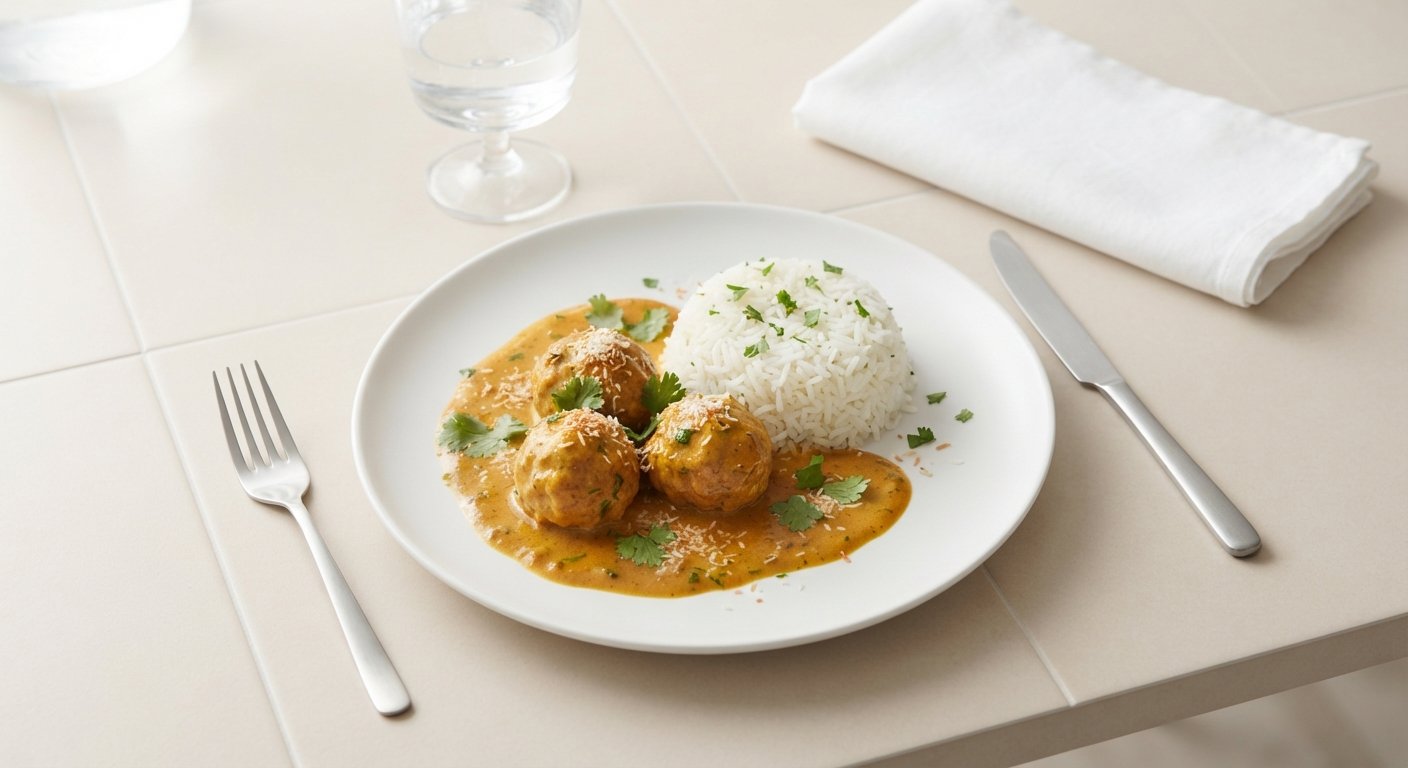 13 Boulette de posson sauce curry Boulettes de Poisson, sauce au curry